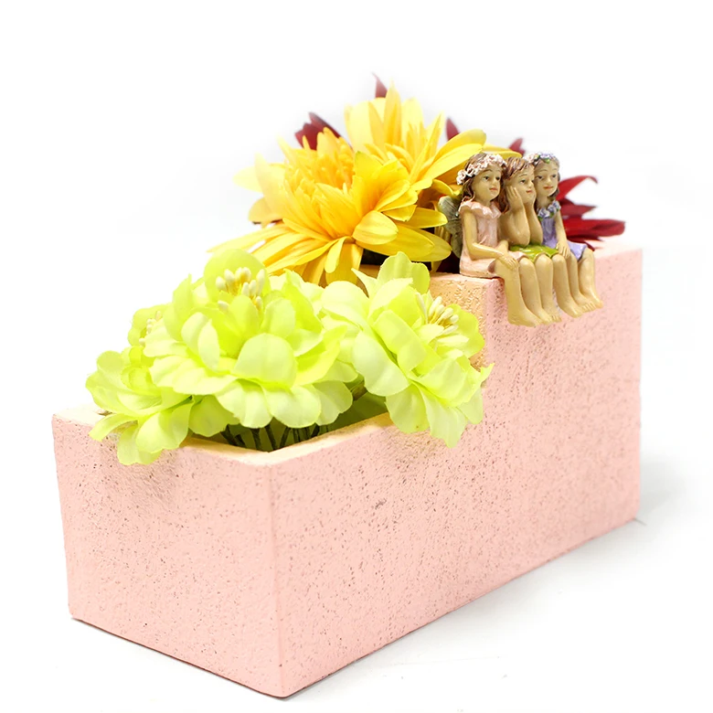 In stock Pink Girl removable Fairy Flower Pot and multi-functional pen pencil holder for desk decor Garden Accessories