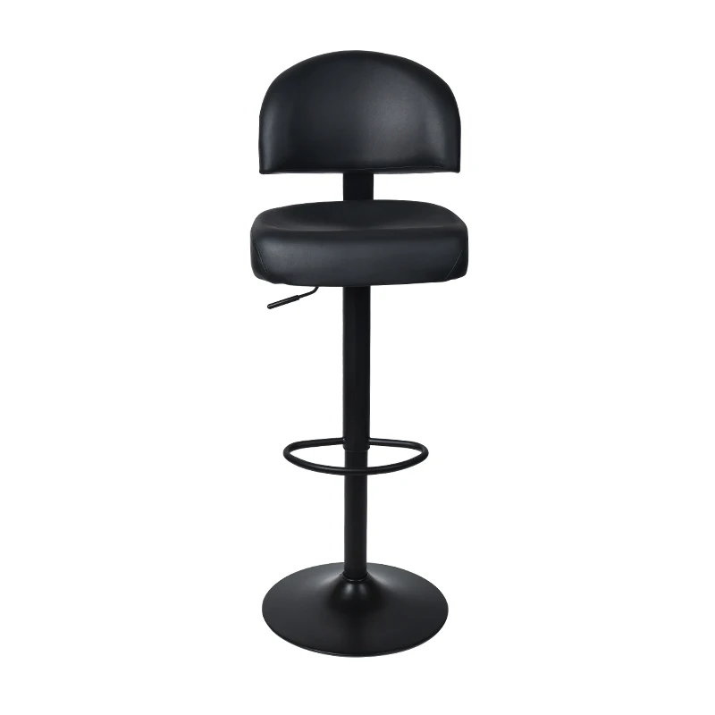 
All Black PU Leather Cheap Bar Chair 