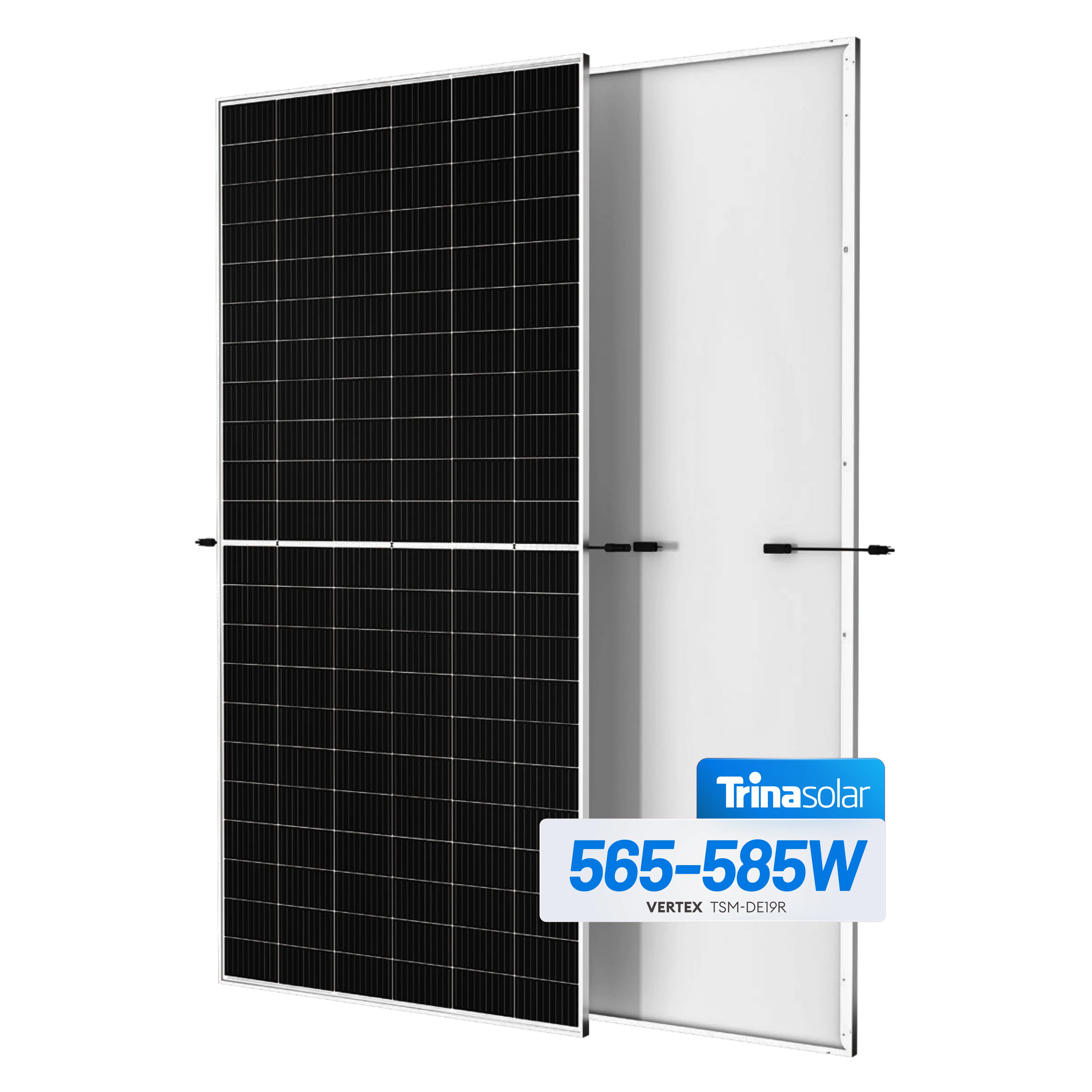 Trina 500W-700W Vertex S Solar Panels 560W 570W 580W Bifacial Dual Glass PV Module Full Black In Jiangsu