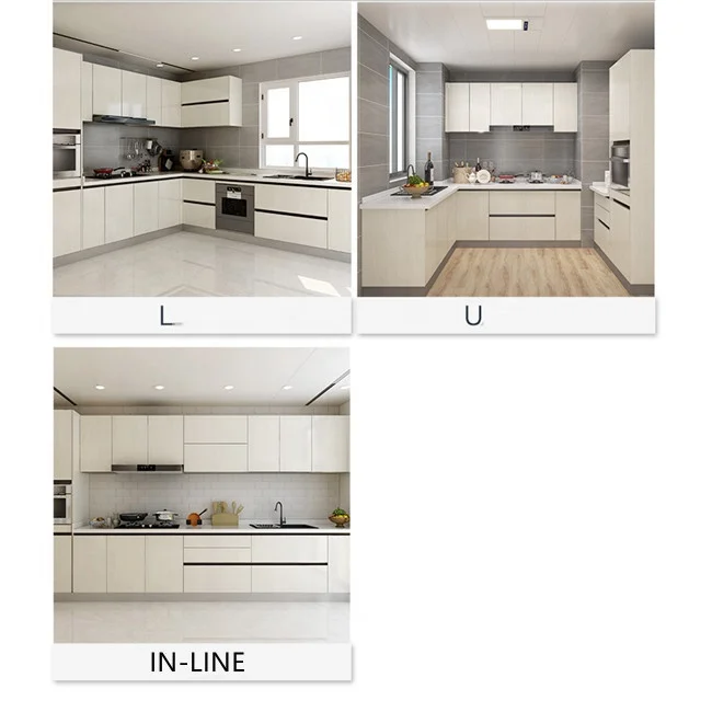 Soft-closing drawer modular full set kitchen cabinet custom cabinets high quality cabinets with countertop