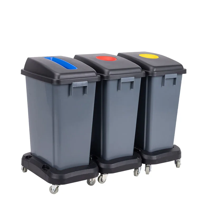 AF07333  Baiyun Cleaning 60 L Outdoor Hotel Mall Waste Classification Bins Gathering Paper Bottle
