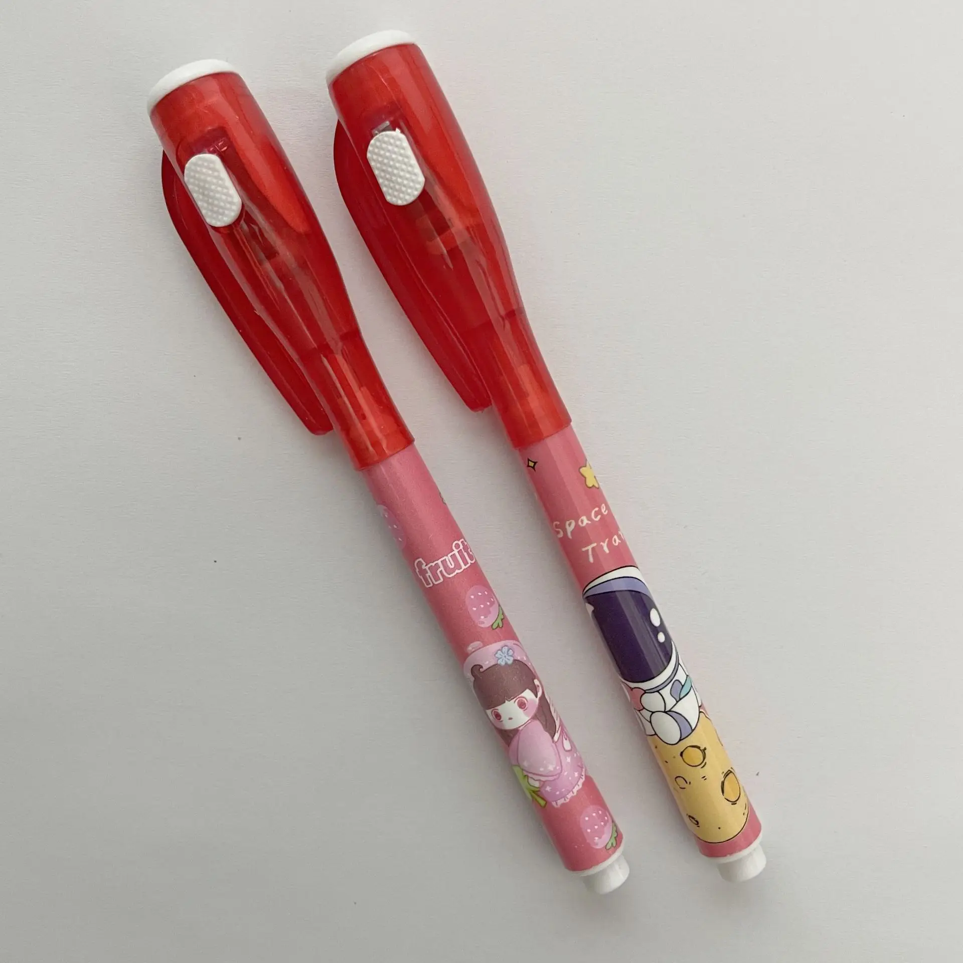 Soododo Hot-Sale Student marker colorless highlighter net Red Fun Head banknote check pen Magic highlighter LED light UV