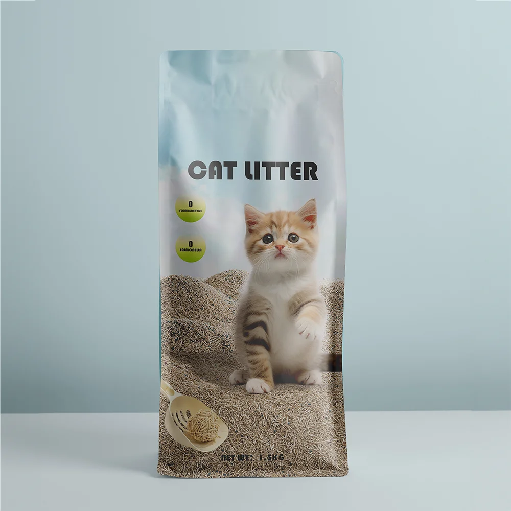 China Made Custom Size 1Kg 2Kg 5Kg Plastic Cat Food Bag Packaging Cat Food Plastic Bag Cat Litter Bag