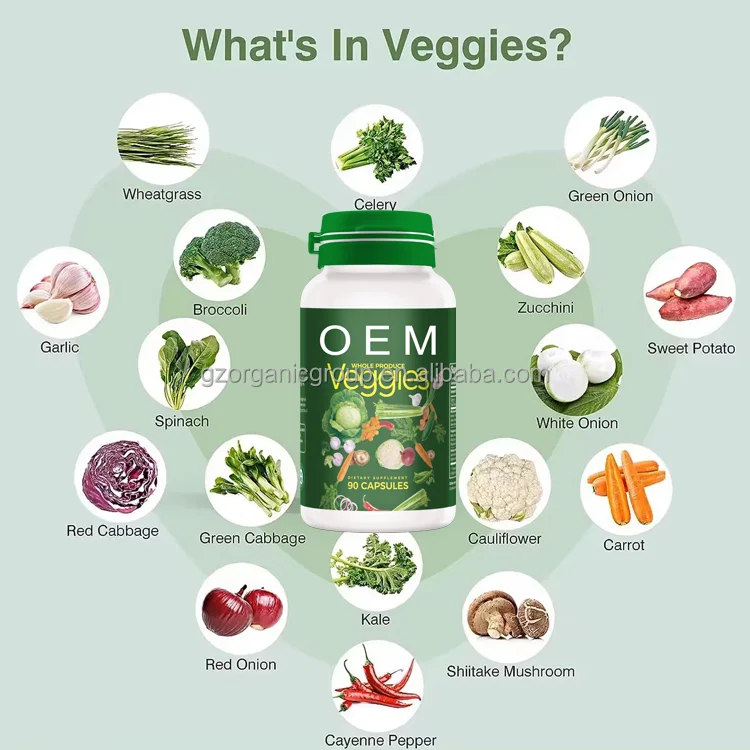 2024 OEM Hot sell Balance Of Nature Fruits And Veggies Supplement 90 Capsules Whole Food Supplement For Women Men and Kids