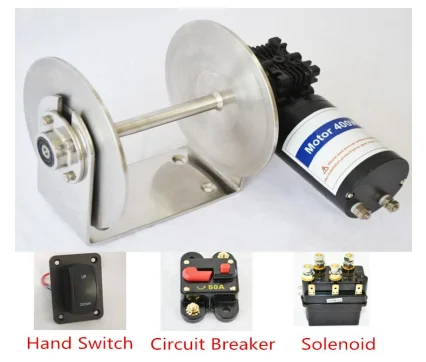 High Quality Free Fall Stainless Steel Drum Winch Anchor Winch For Yacht