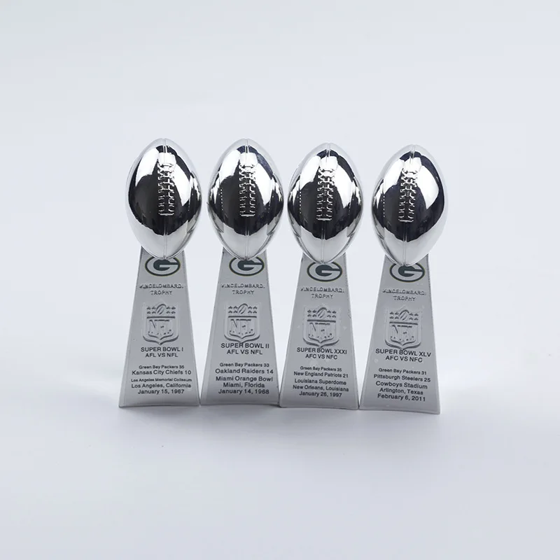 1966-2022 Vince Lombardi Super Bowl 10cm High Quality Alloy Trophy Souvenir