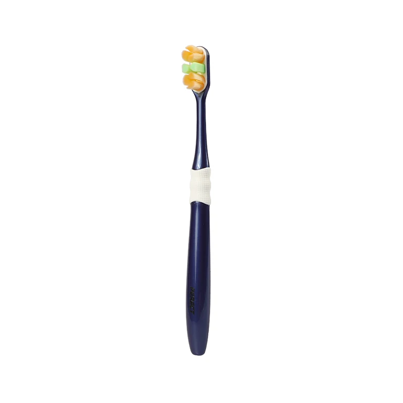 PERFCT Anchorless Tufting Denture 10000+ Nano Rubber Bristle Tooth Brush Colorful Handle Adult Toothbrush