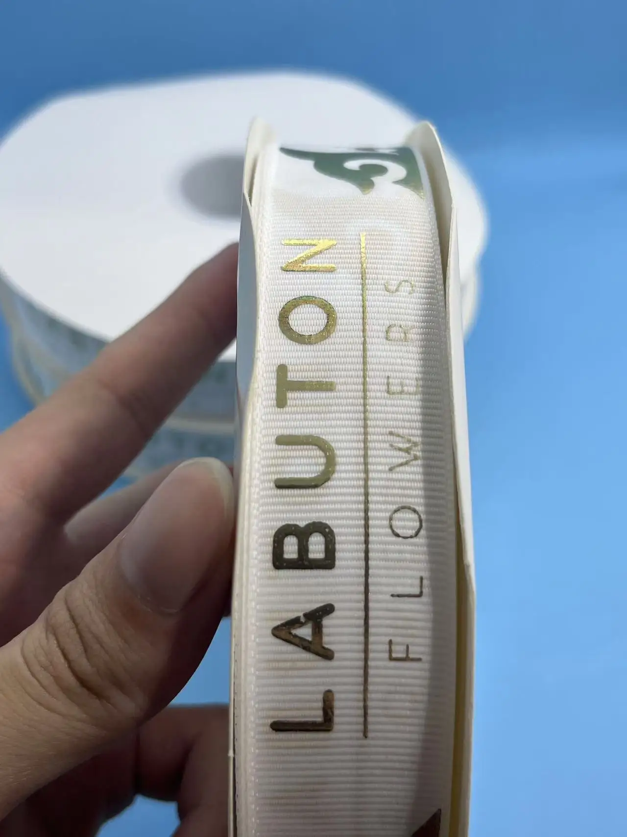 Solid Color Pink Grosgrain Ribbon Luxury Custom Size Glitter Grosgrain 1inch Soft Ribbon For Birthday