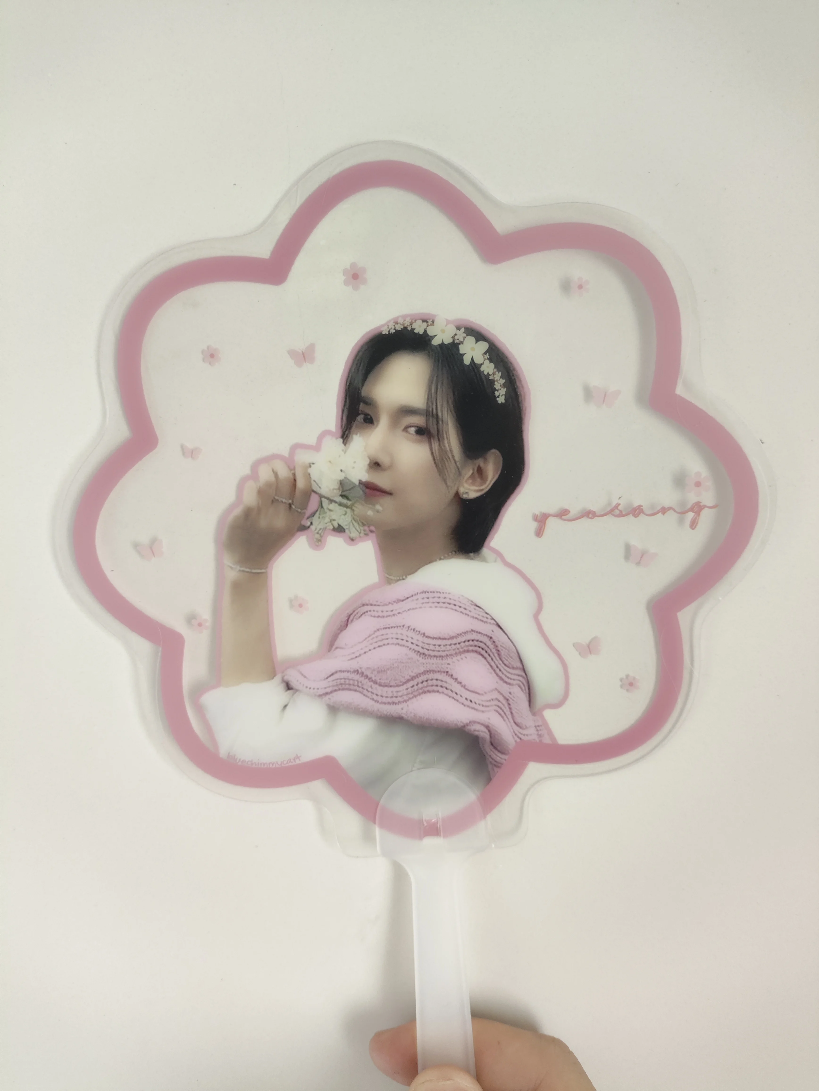 Ручной вентилятор для коллекции с индивидуальным принтом двухсторонние пластиковые пикеты