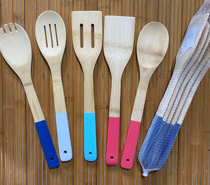 Hot Selling Kitchen Utensils Set Bamboo Cooking Tools Premium Kitchen Accessories