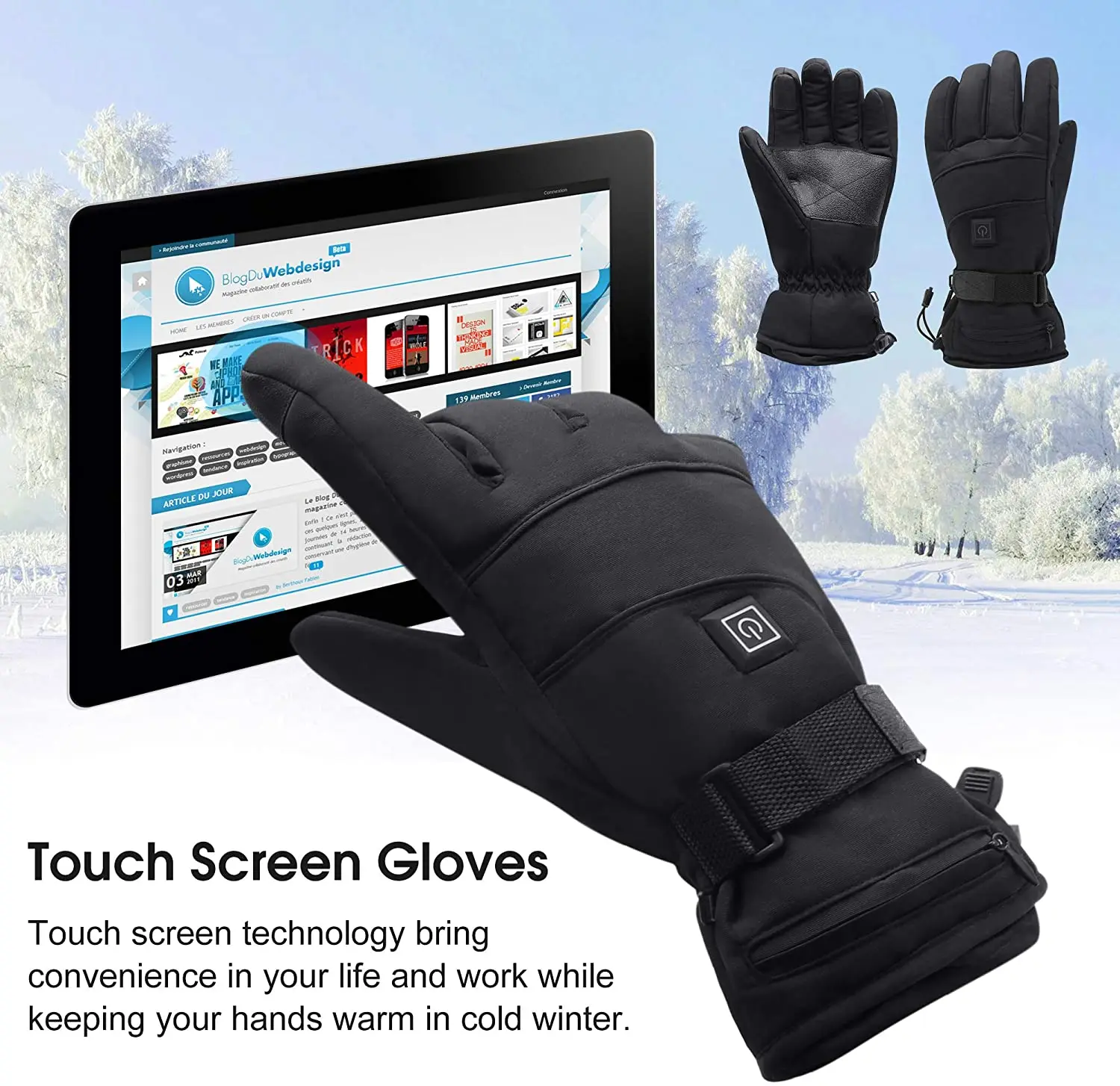 China Quality Customized Waterproof Motorcycle Hunting Skiing Fishing Winter Heated Gloves