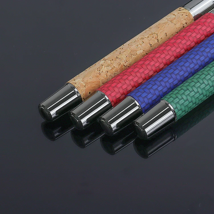 New arrival metal ball point pen customised pens  pu leather roller pen with laser engraved logo