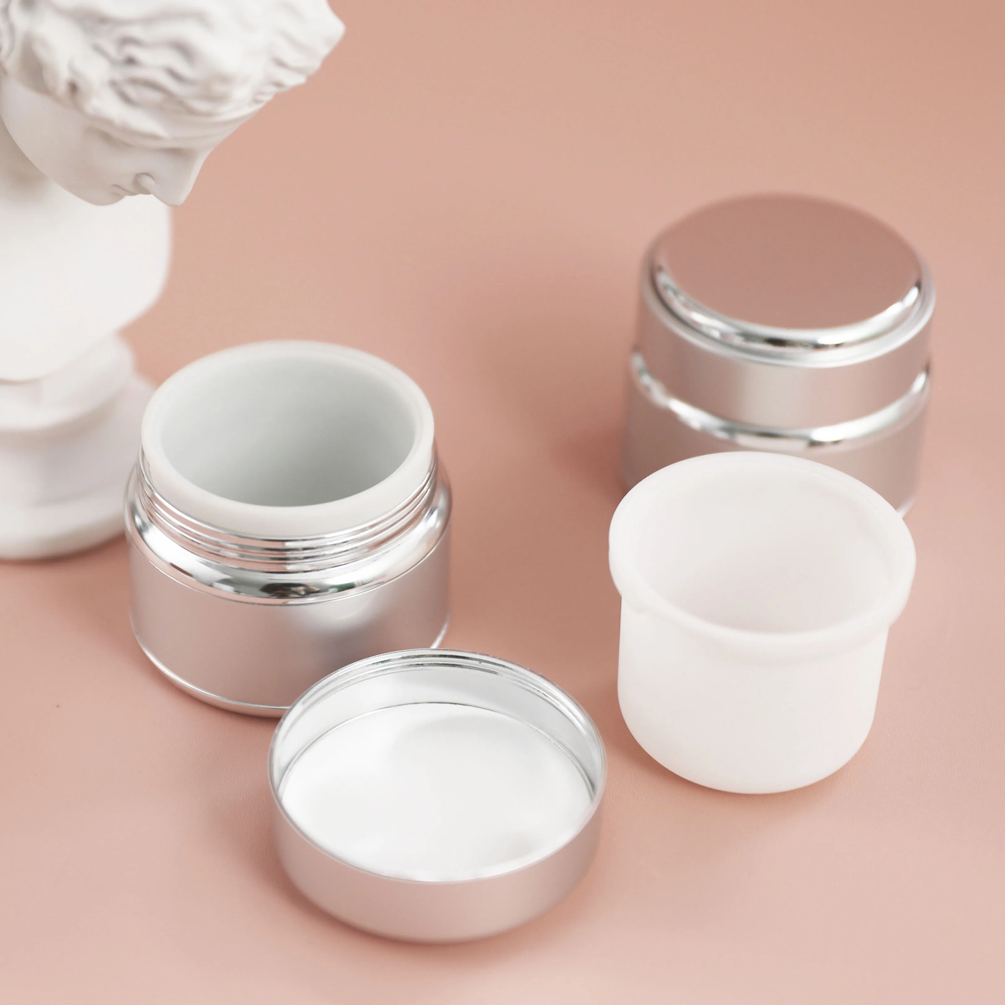 50g Refillable Eco Friendly Cosmetic Jar Container Replaceable Cream Jar Sustainable Cosmetic Packaging For Skin Care