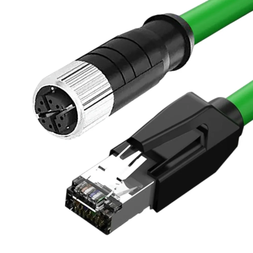 Custom Profinet Cable M12 8pin to Rj45 Male Industrial Camera Cat6 Waterproof Network Cable