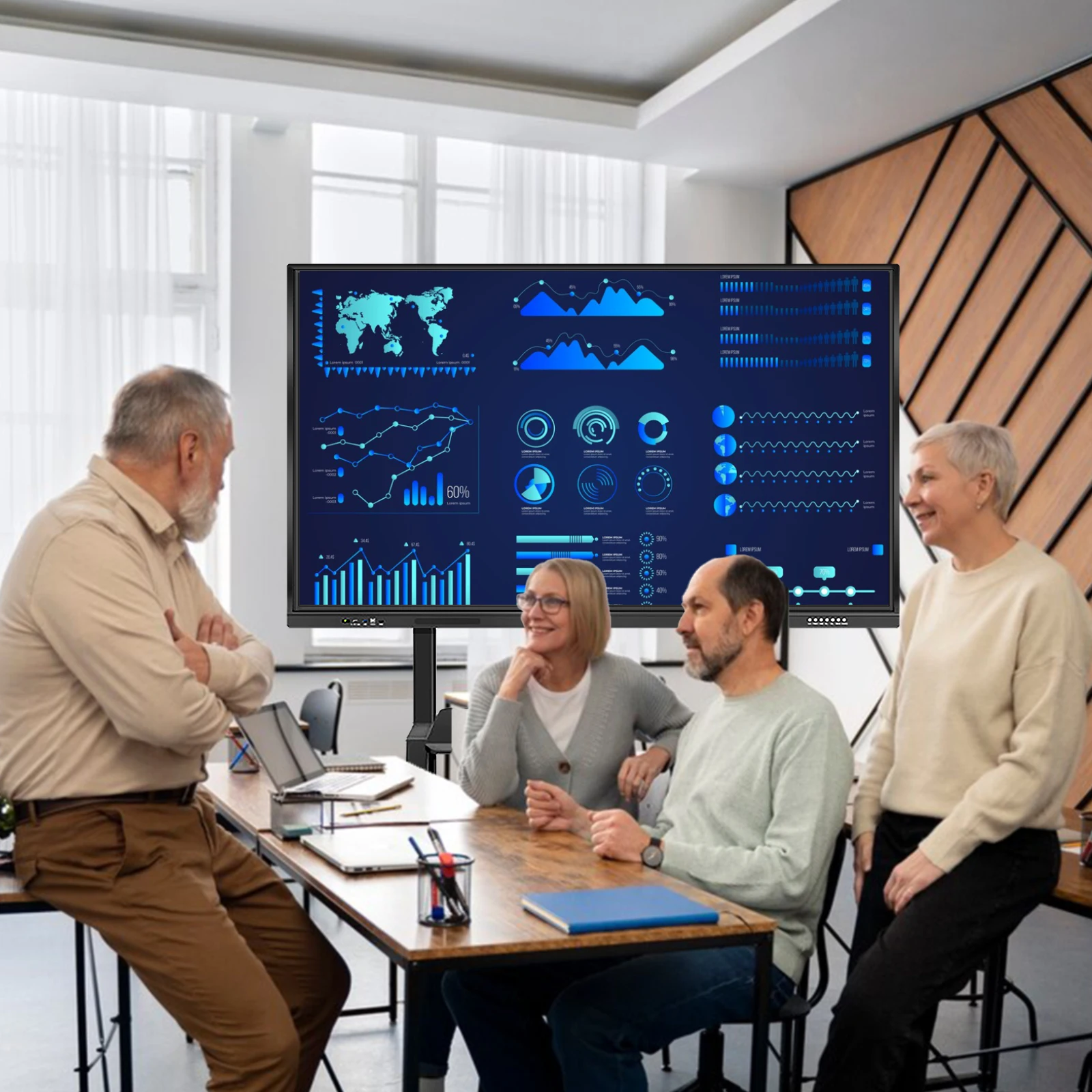 55 65 75 86 100 Inch Multi Touch Smart Interactive Whiteboard Interactive Flat Panel Price For Classroom Education