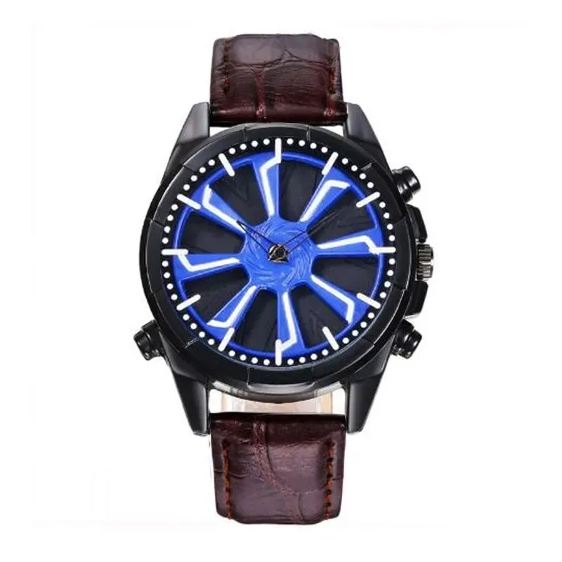 Fashion Sports Car Wheel Rotatable Dial Quartz Watch speedometer wrist man watch MW16