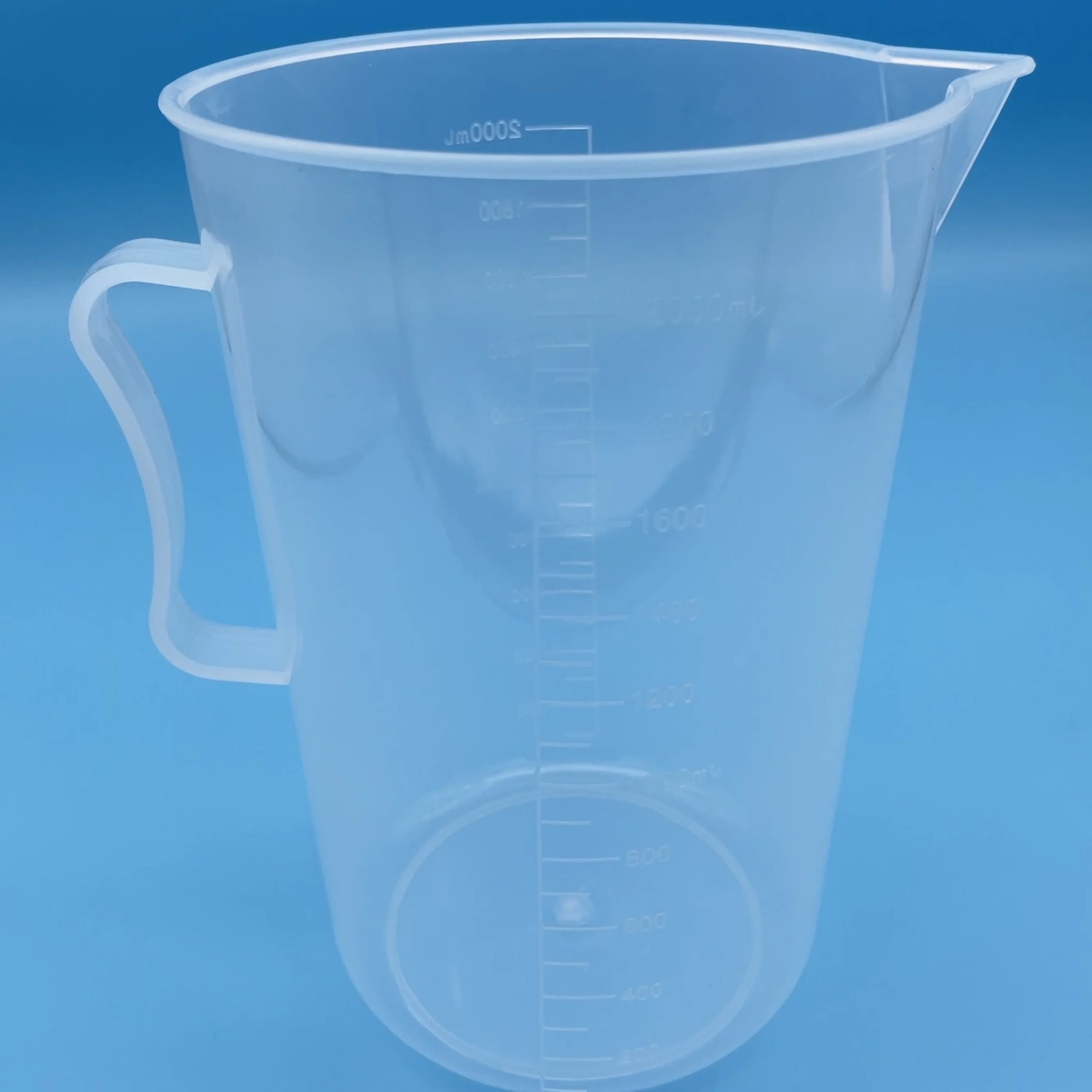 Plastic beaker with handle Various specifications 250ml 500ml 1000ml 2000ml 3000ml