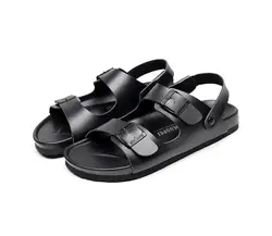 Мужские Нескользящие шлепанцы, тканевые, а-силуэт, с двумя ремешками, модные сандалии