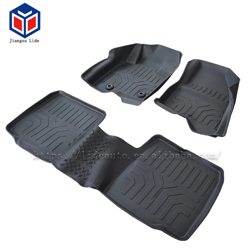 All Front & 2nd Row Black TPE Floor Mat For Ford Explorer 2015-2018