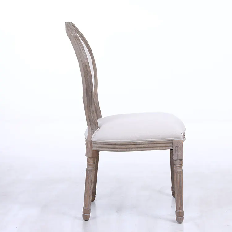 Chaise Louis XVI Fine Modern Cheap White Restaurant Dinning Wood Chair