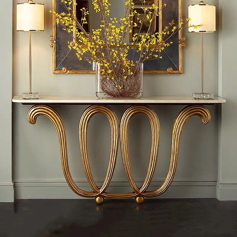 Роскошный классический стиль Goldleaf консоль стол Роскошный европейский стиль мебель для гостиной высококачественные консоли столы