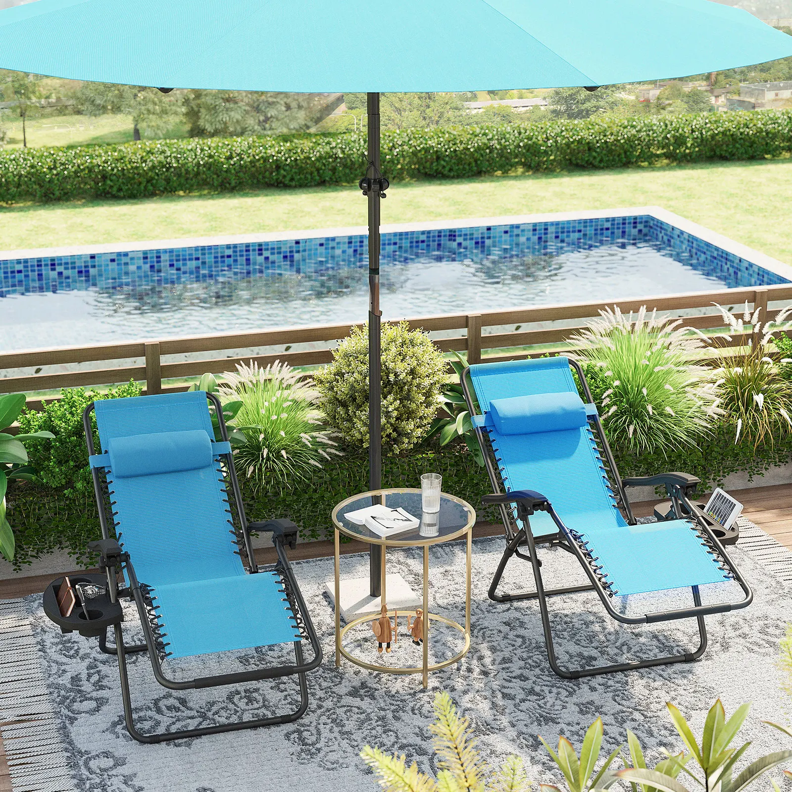 
New Portable Folding beach Chairs Wholesale steel folding Reclining sun Lounge Chairs Outdoor Recliner Zero Gravity Chair 