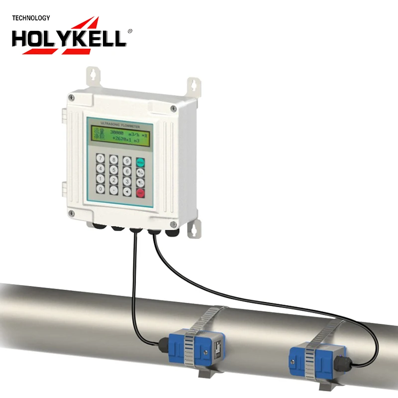
Holykell factory China supplier lcd displayer digital water flow meter and ultrasonic flow meter price 