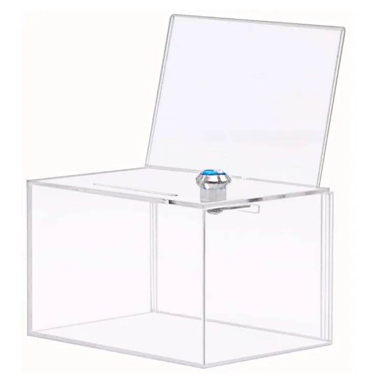Акриловый прозрачный предложение жалобы коробка с замком прозрачный ящик