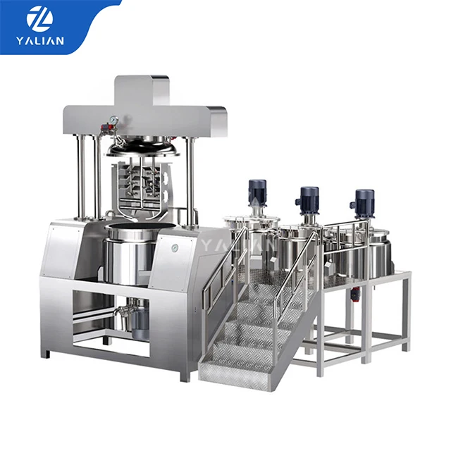 Emulsification Liquid Detergent Mixing Vacuum Emulsifying Machine With Hydraulic Lift