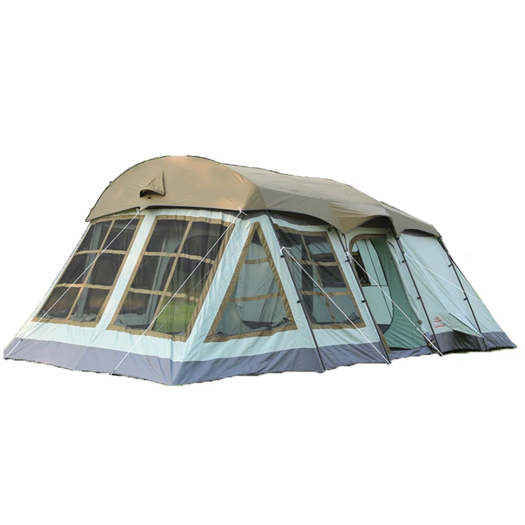 
Outdoor camping tent Big tent Two-bedroom and one-living tent outdoor camping rainproof 8 people, 10 people and 12 people 