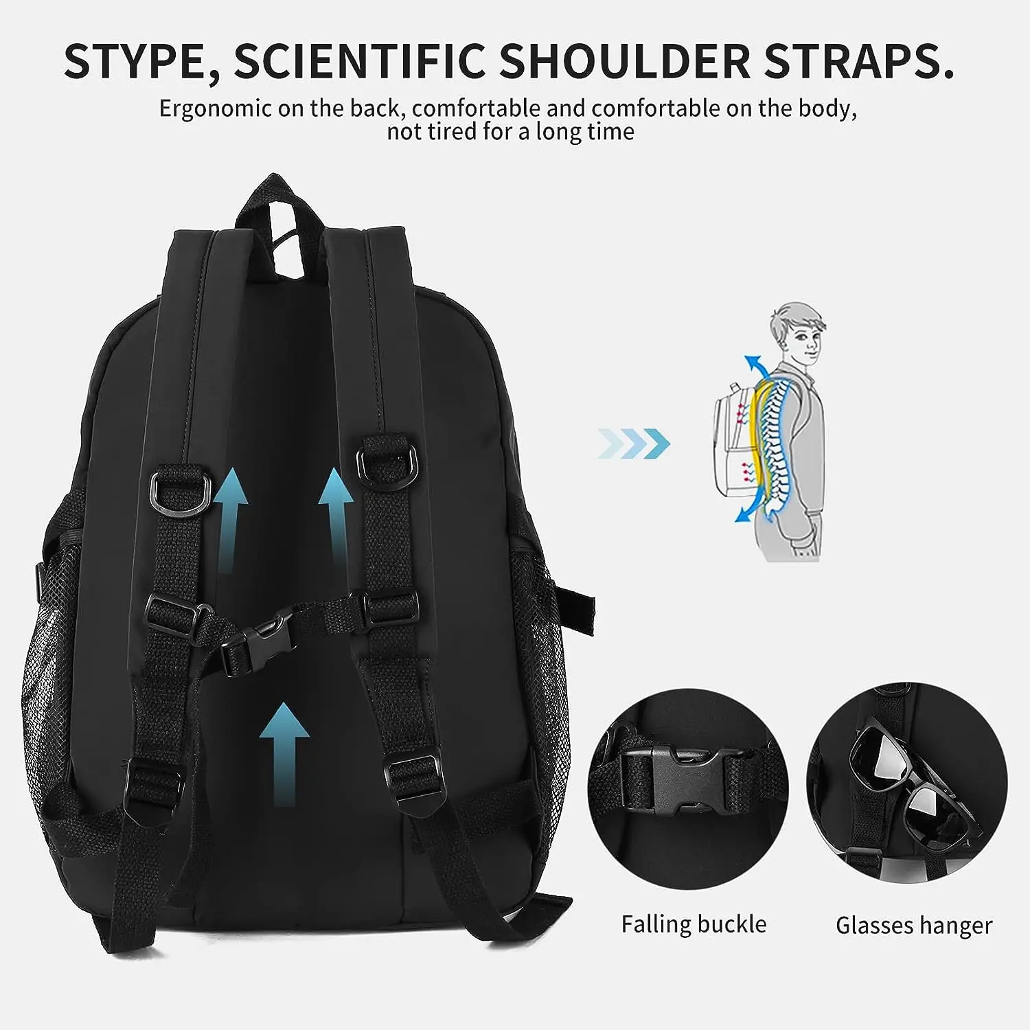 2024 Hot Sale Lightweight Casual Daypack College Laptop Backpack for Men Women Water Resistant Travel Sports Bag