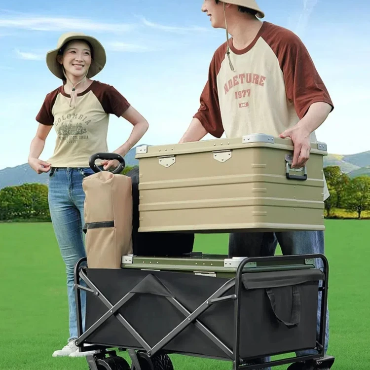 OEM Customization Portable Outdoor Garden & Beach Folding Camping Cart Picnic Trolley