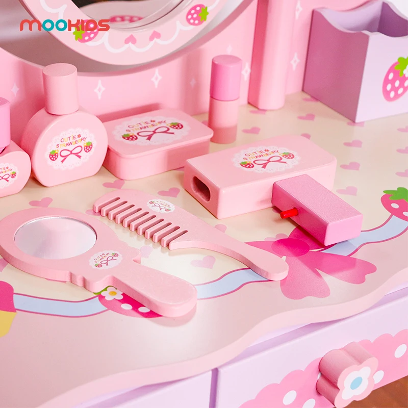 Розовый Туалетный столик, детские игрушки для дома, мини-игры для девочек