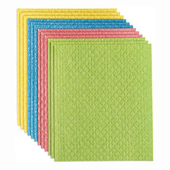 Германия Высококачественная Экологически чистая многоразовая белая целлюлозная губчатая ткань из бамбукового волокна бумага для посуды ванной комнаты