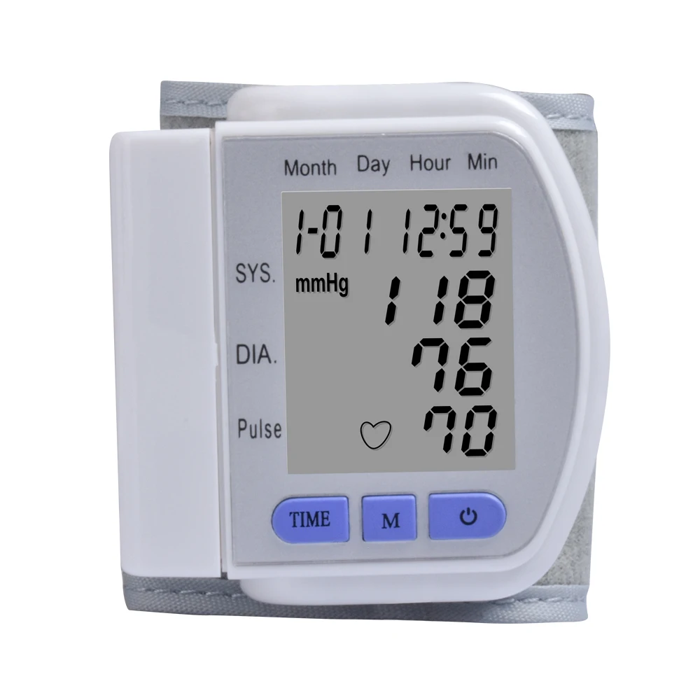 Factory wholesale electronic heart rate sensor wrist professional blood pressure monitor with comfortable cuff