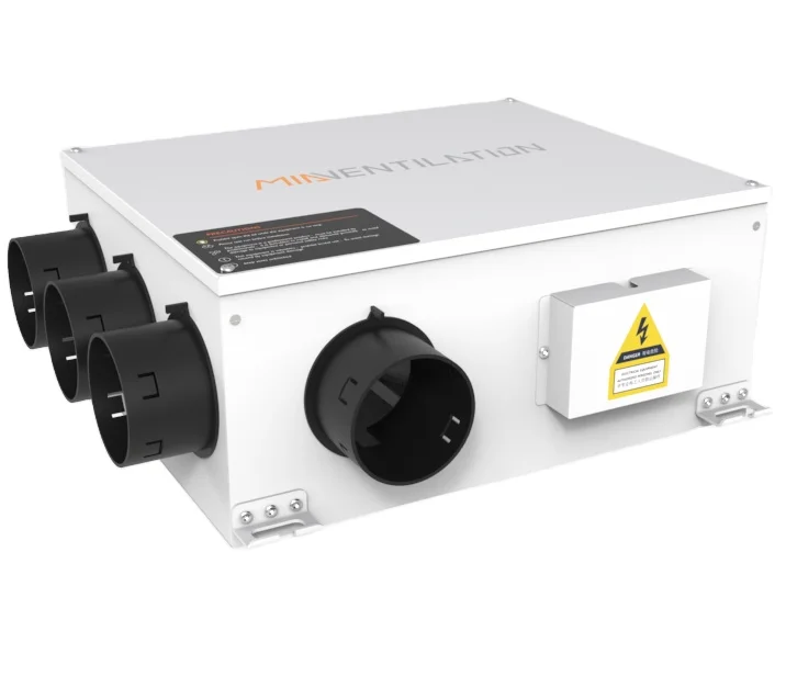 Wholehouse Multi-Port Ventilators HVAC System 450m3/h Stainless Steel Ventilation Fan Multiple Connection To Each Room