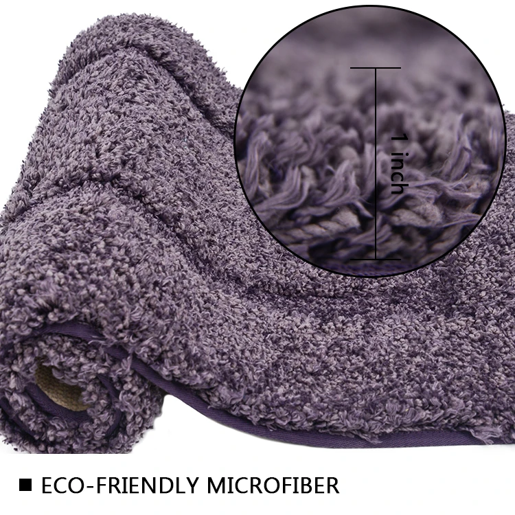 
Popular Design Washable Microfiber Tufting Anti Slip Luxury Bathroom Bath Mats Set 