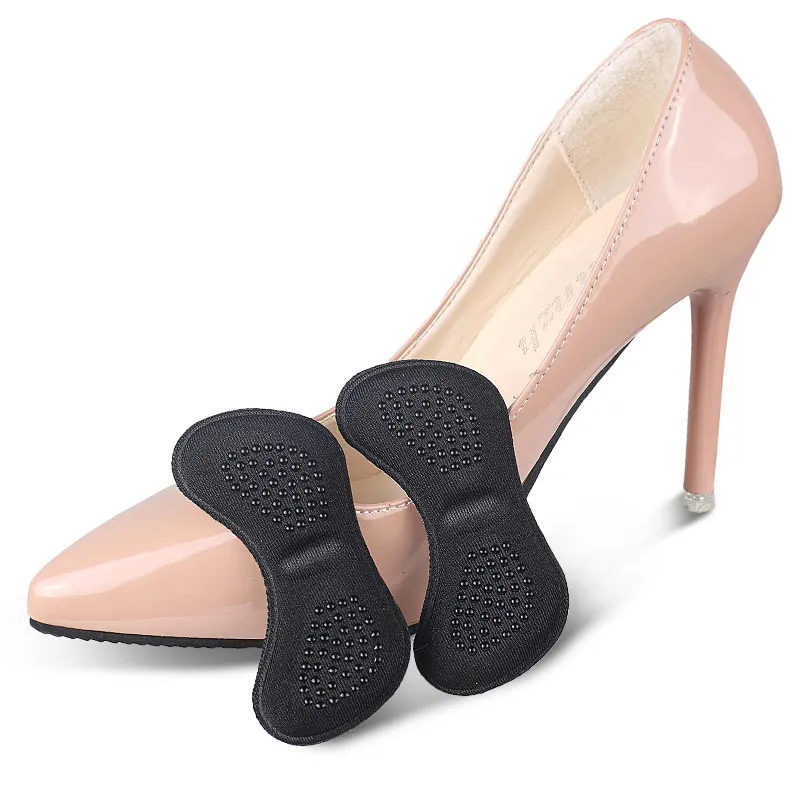 Soft Foam Insoles High Shoes Pad Insert  Holes Anti Slip Abrasion Shoes Heel Sticker Adjustable Half-Size Heel Patch