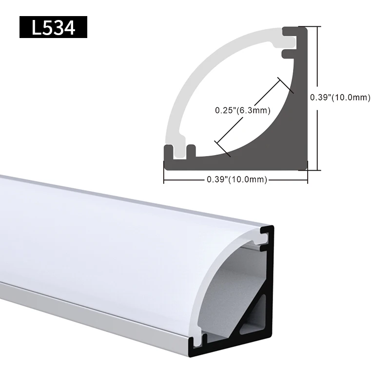 Hot Sell Alu Profil Channel Extrusion 45 Degree Wall Angle Led Strip Lighting Corner Aluminum Profile