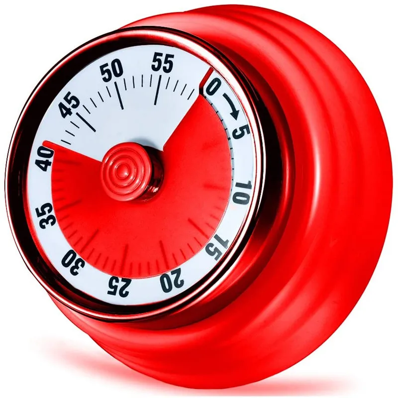 Кухонный таймер, механический магнитный Таймер на 60 минут, без батареек, с будильником 72 дБ