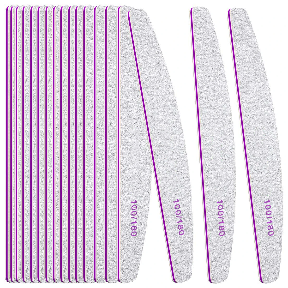 Professional Custom Double Side Disposable Nail File 100/180 Sandpaper Nail File