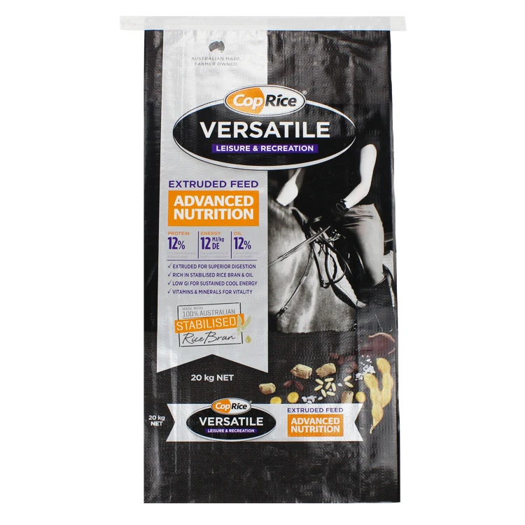 black pp color printing bopp laminated woven bags