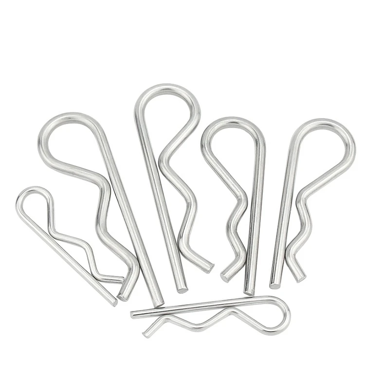 High quality stainless steel 304 316 spring split pin tractor pin R pin spring