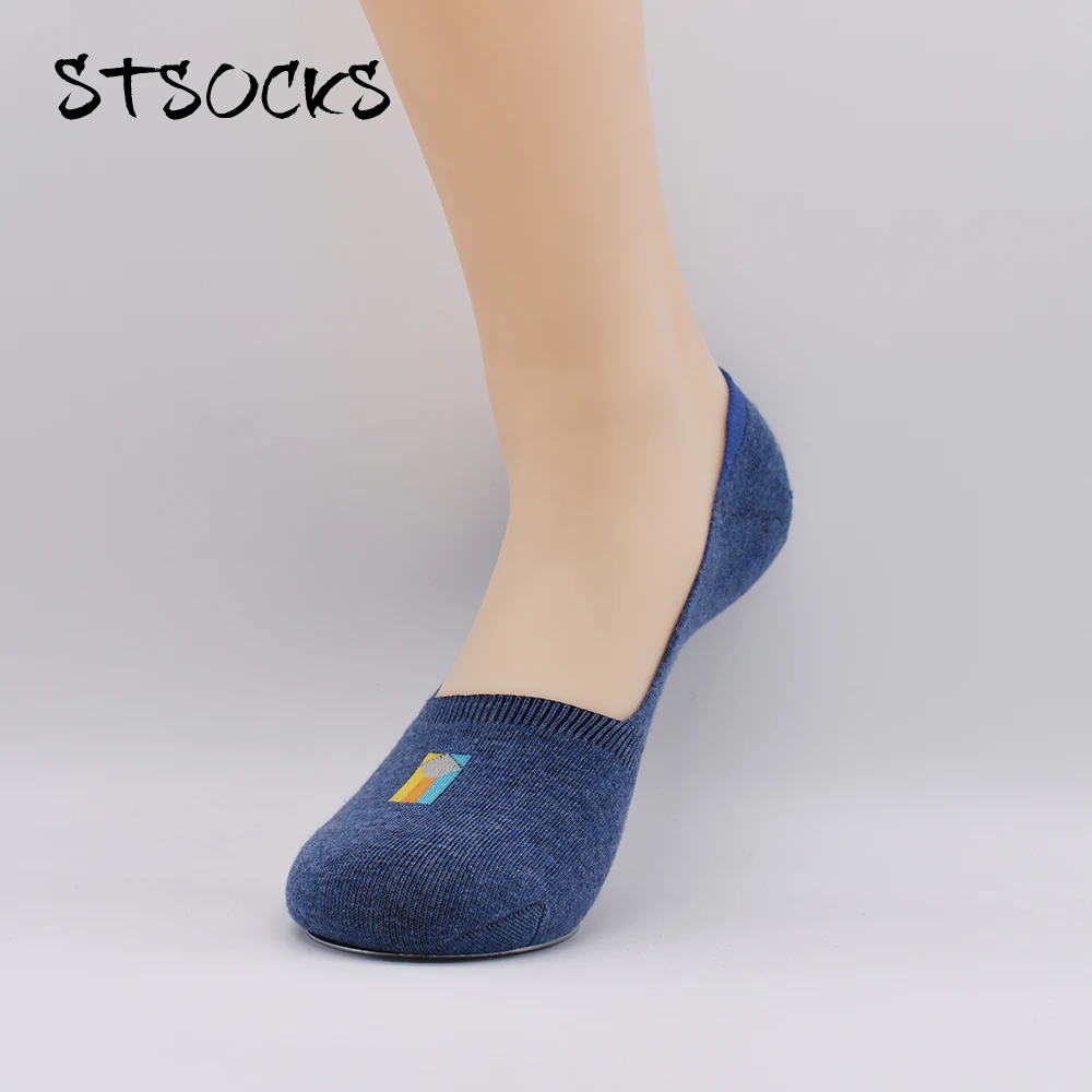 
In Stock Wholesale Manufactures Portable Breathable Customized Logo Business No Show Man Dress Socks 