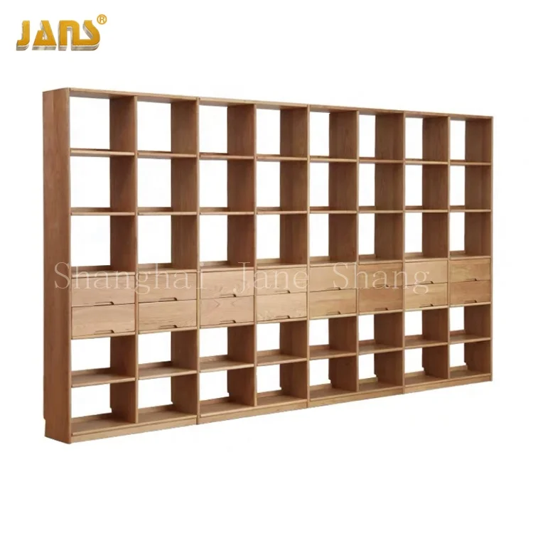 
High Quality Home furniture Living Room Library Use Solid Wood Bookshelf Bookcase Wooden 