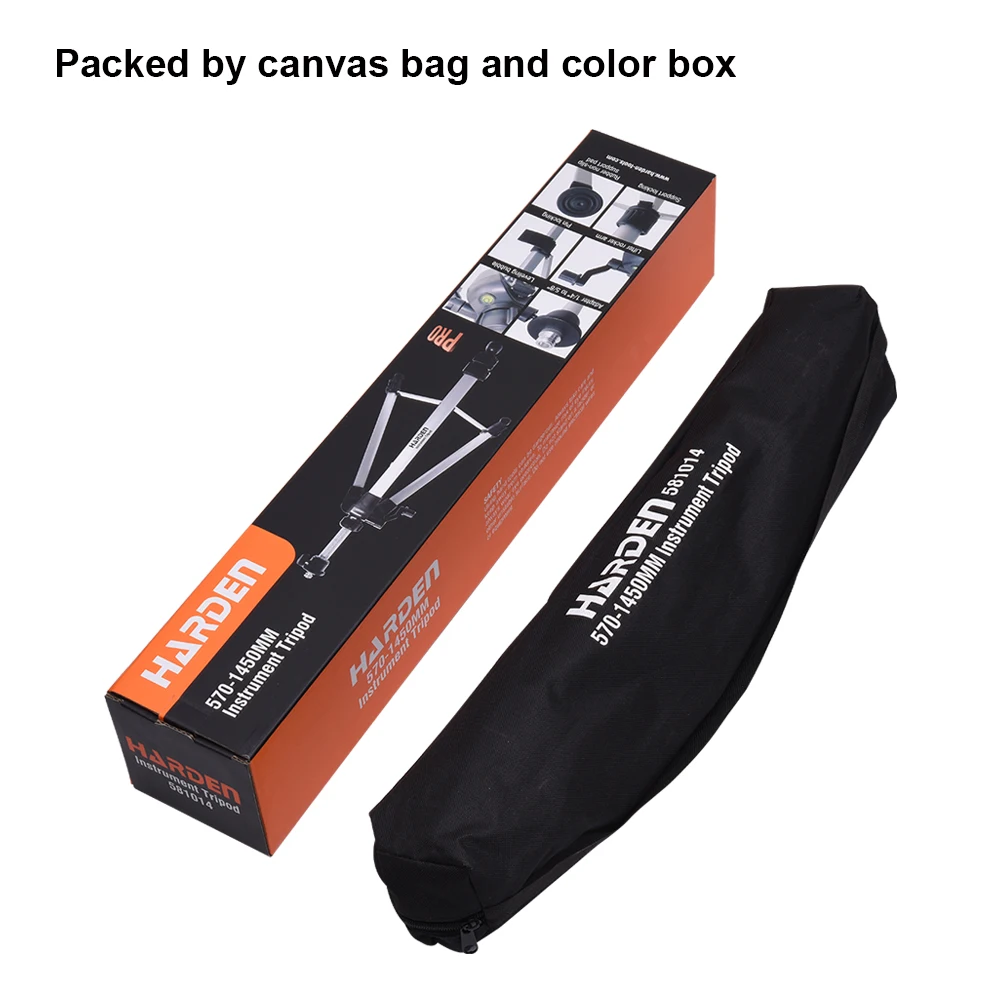 HARDEN Top quality 570mm-1450mm aluminium elevator tripod optical instruments tripod laser level tripod