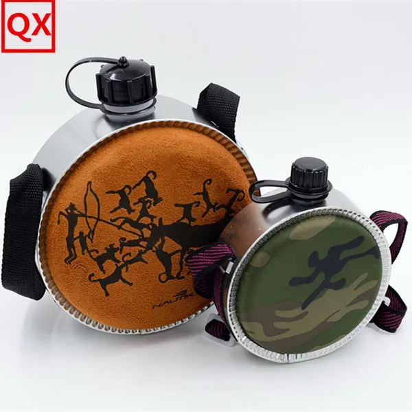 Classical 1900ml  stripe pattern blanket cover circle PE drink bottle water canteen for outdoor