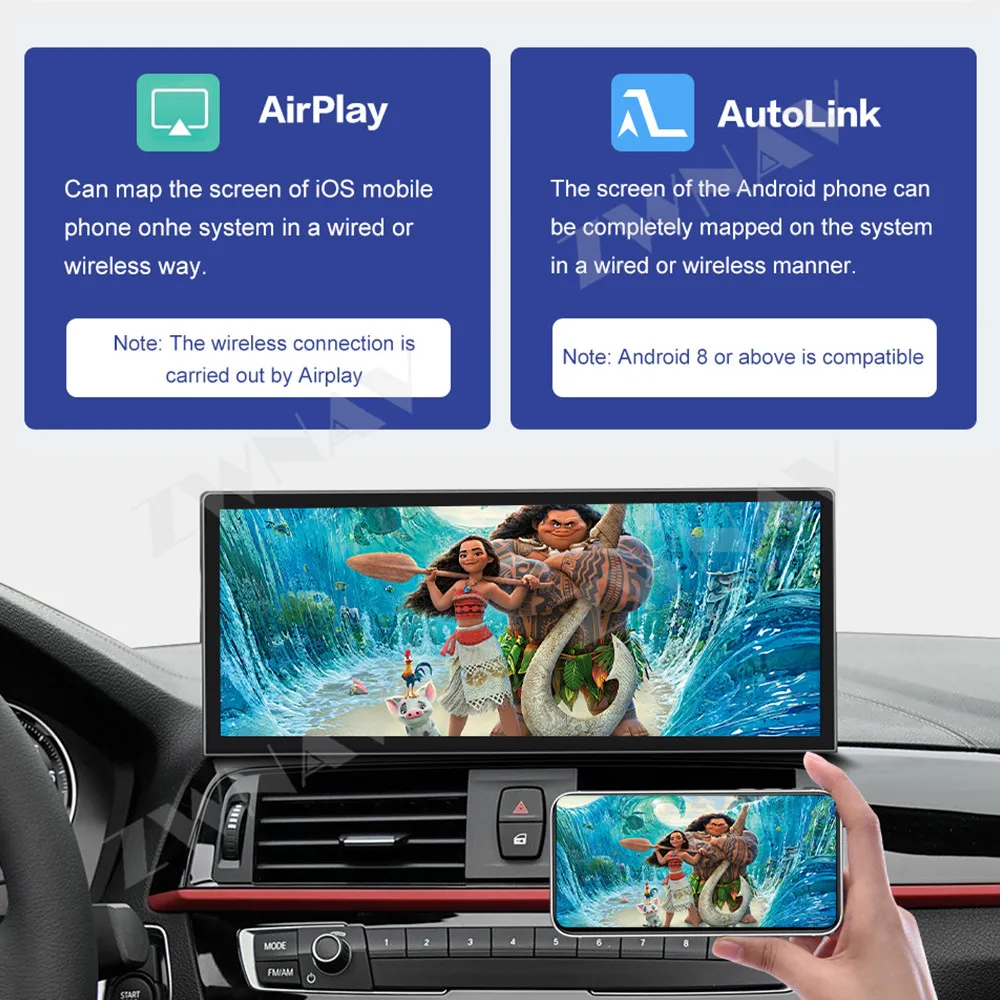 ZWNAV 12.3 Inch Wireless Carplay For BMW 1/2 Series F52 2011-2017 Car Radio GPS Navigation Multimedia Player Car Stereo