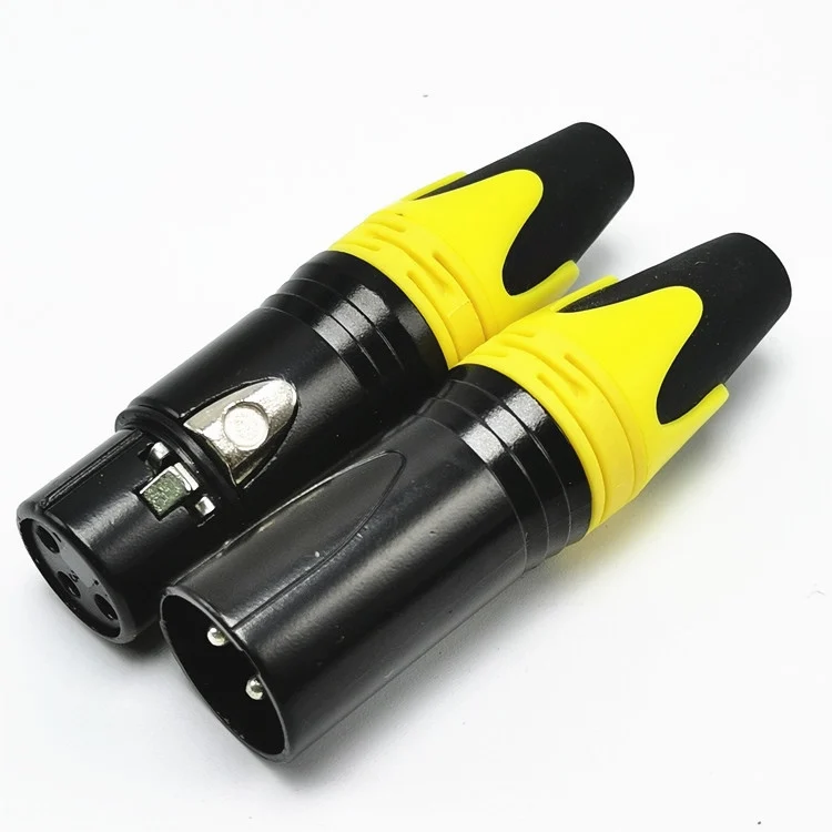 3 pin Connectors Plastic, black xlr in new type.