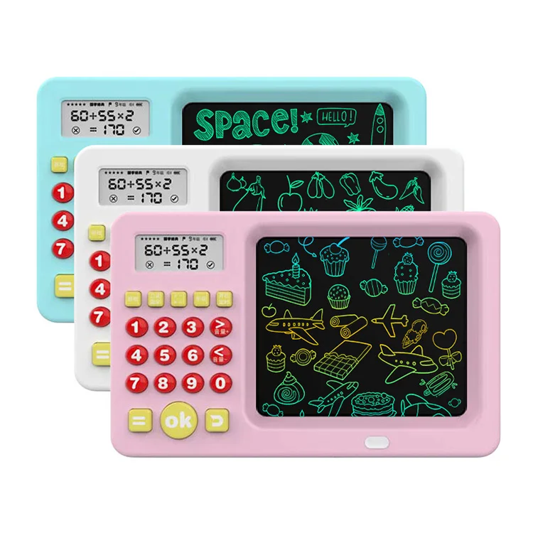 New Gift Toys 2 in 1 Kids Electronic Mental Arithmetic Balance Trainer Oral Math Counter Calculator LCD Writing Tablet